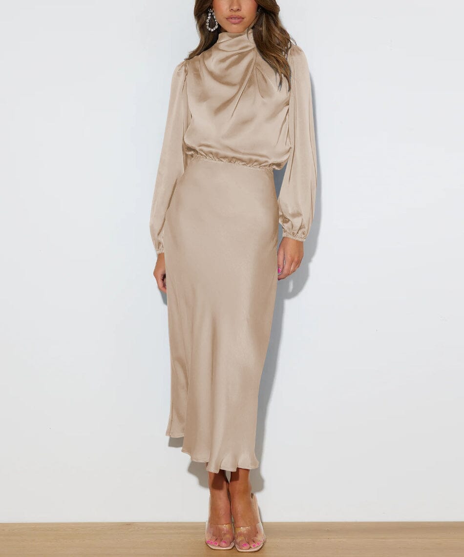 SERAPHINA | SILK LONG SLEEVE DRESS 