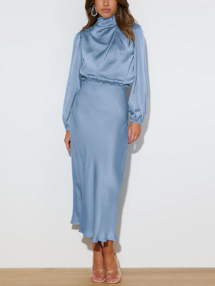 SERAPHINA | SILK LONG SLEEVE DRESS 
