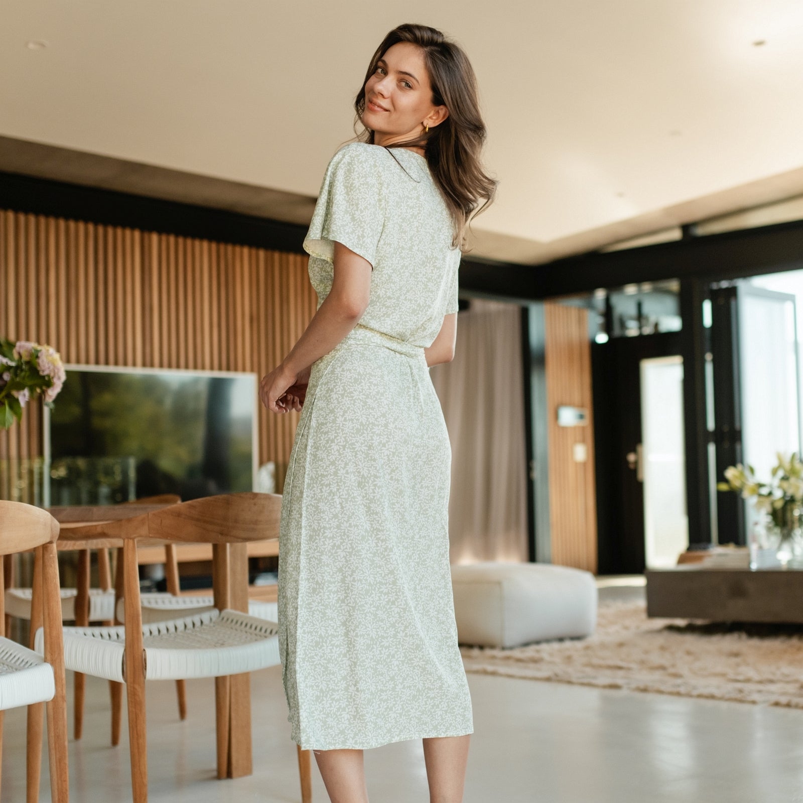 ELARA | FLORAL WRAP DRESS 