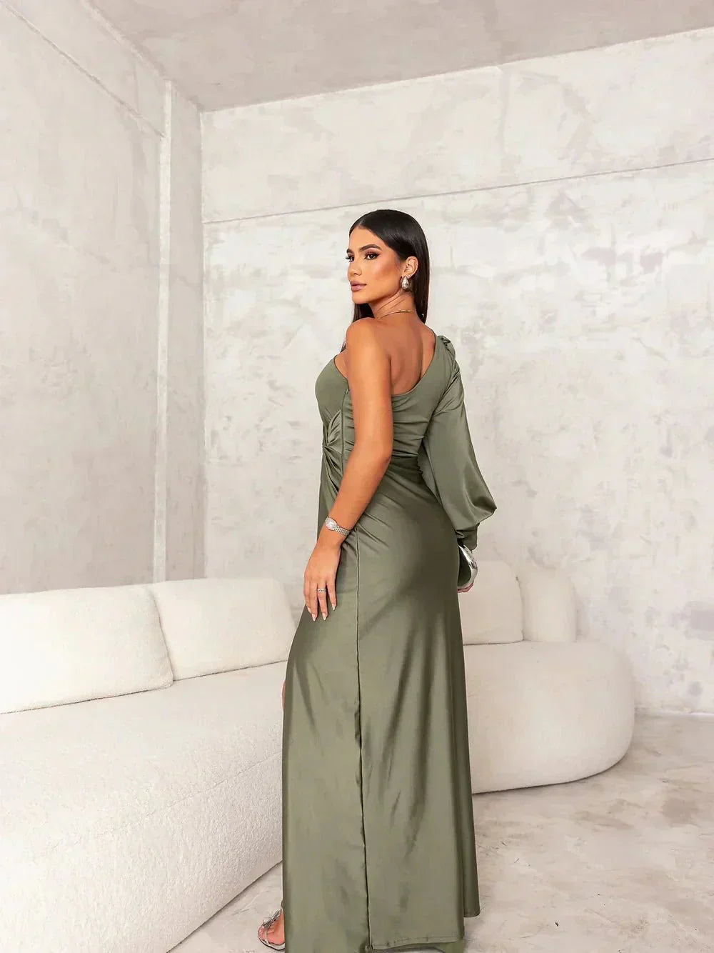 LIVIA | SILK SPLIT MAXI DRESS 